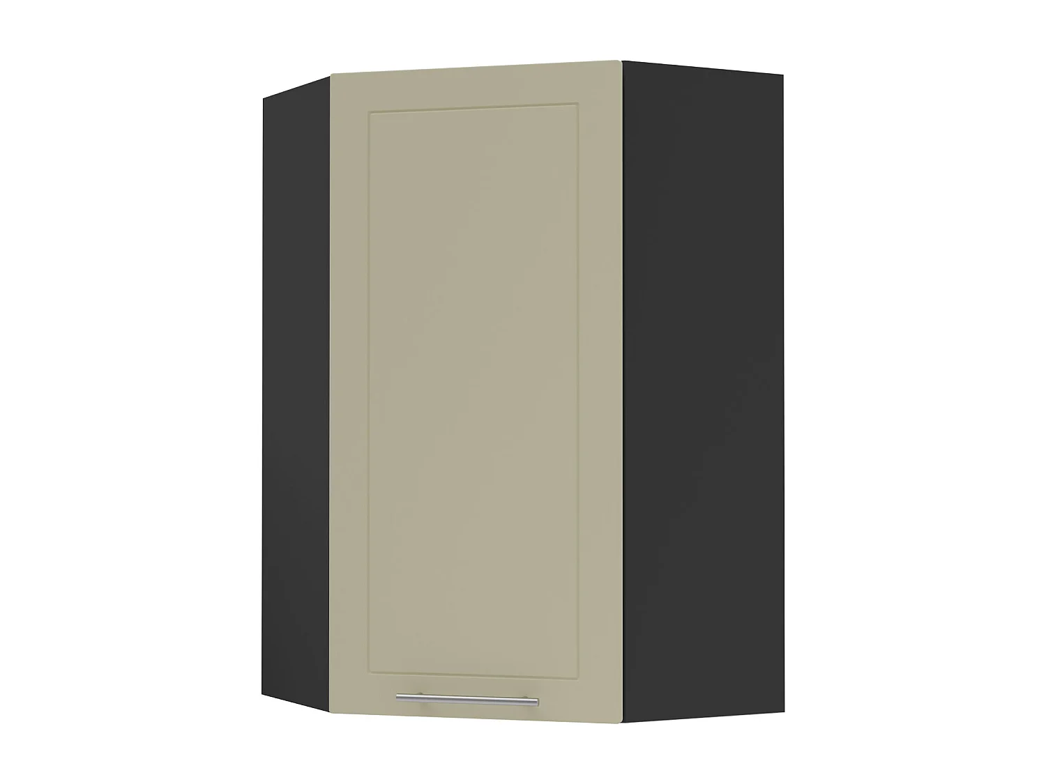 KÜCHENHÄNGESCHRANK Kvantum W4/10/60 Vanille Matt / Schwarz Matt 60 / 60 / 96cm