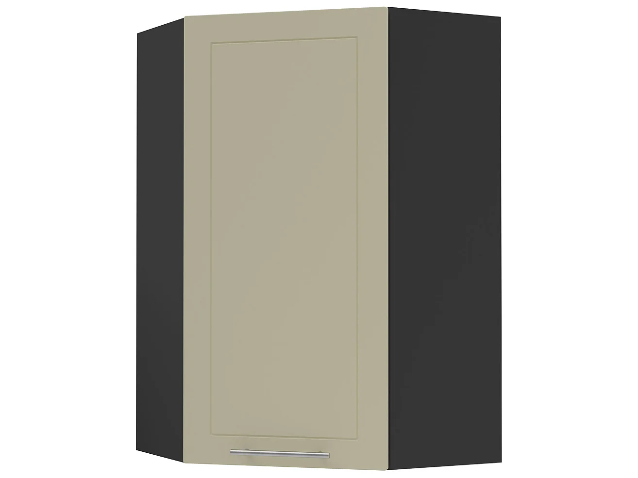 KÜCHENHÄNGESCHRANK Kvantum W4/10/60 Vanille Matt / Schwarz Matt 60 / 60 / 96cm