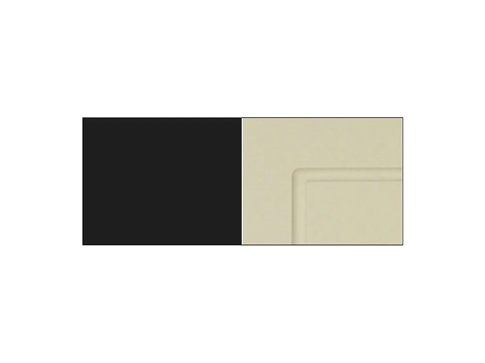 KÜCHENHÄNGESCHRANK Kvantum W4/10/60 Vanille Matt / Schwarz Matt 60 / 60 / 96cm