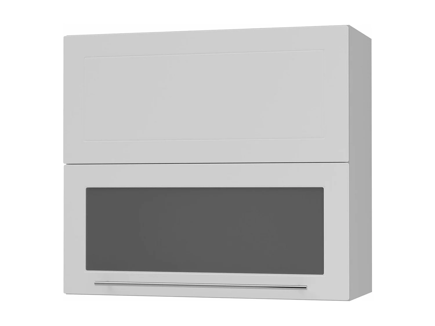 KÜCHENHÄNGESCHRANK Kvantum W8BS/80 Weiß Matt / Grau Matt 80 / 32,5 / 72cm