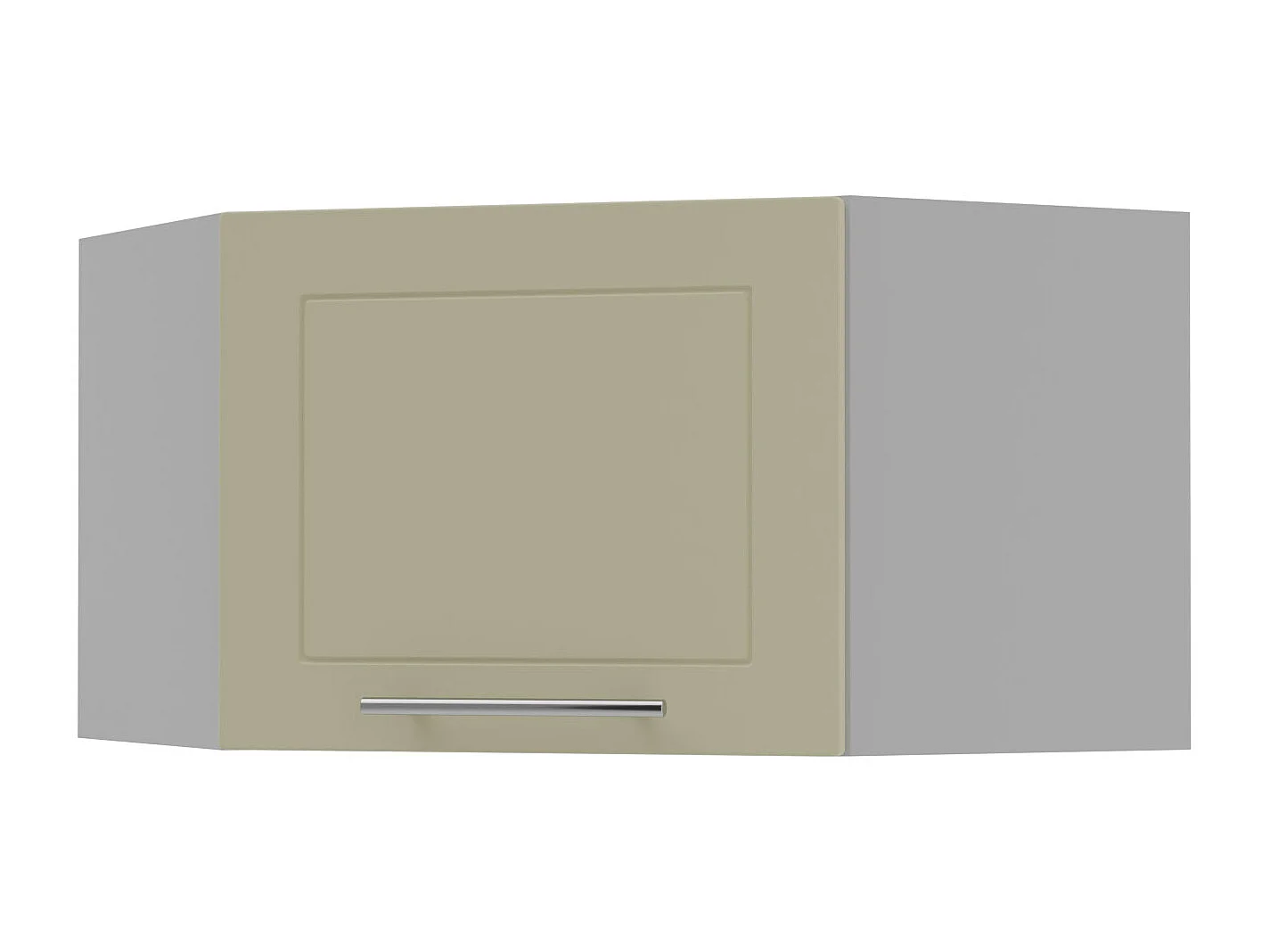 ECKHÄNGESCHRANK Kvantum W10/60/36 Vanille Matt / Grau Matt 60 / 60 / 36cm