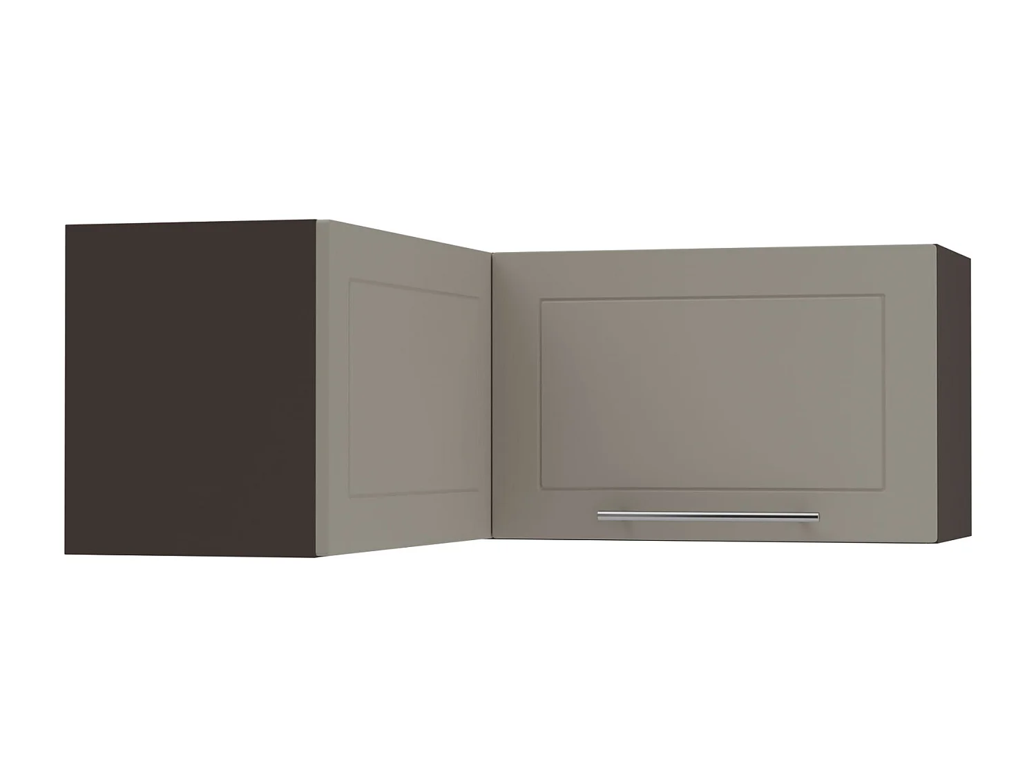 ECKHÄNGESCHRANK Kvantum W14/90/36 Beige Matt / Lava Matt 90 / 90 / 36cm