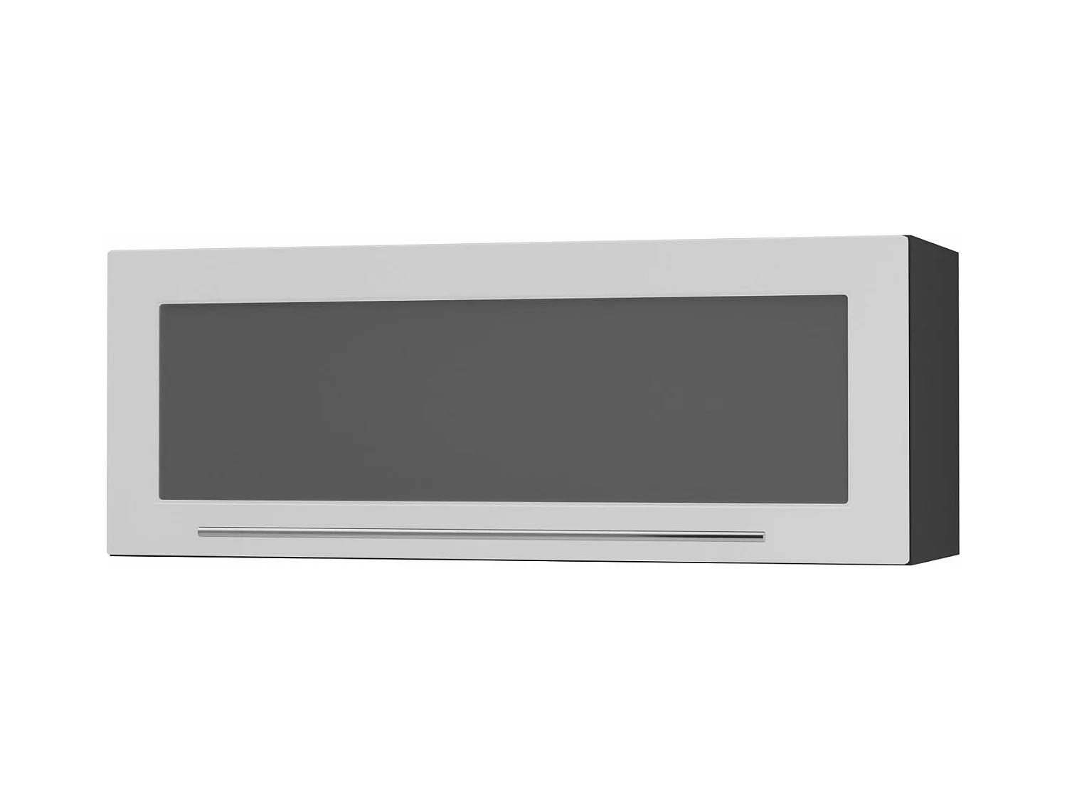KÜCHENHÄNGESCHRANK Kvantum W4BS/90-AV Weiß Matt / Schwarz Matt 90 / 32,5 / 36cm