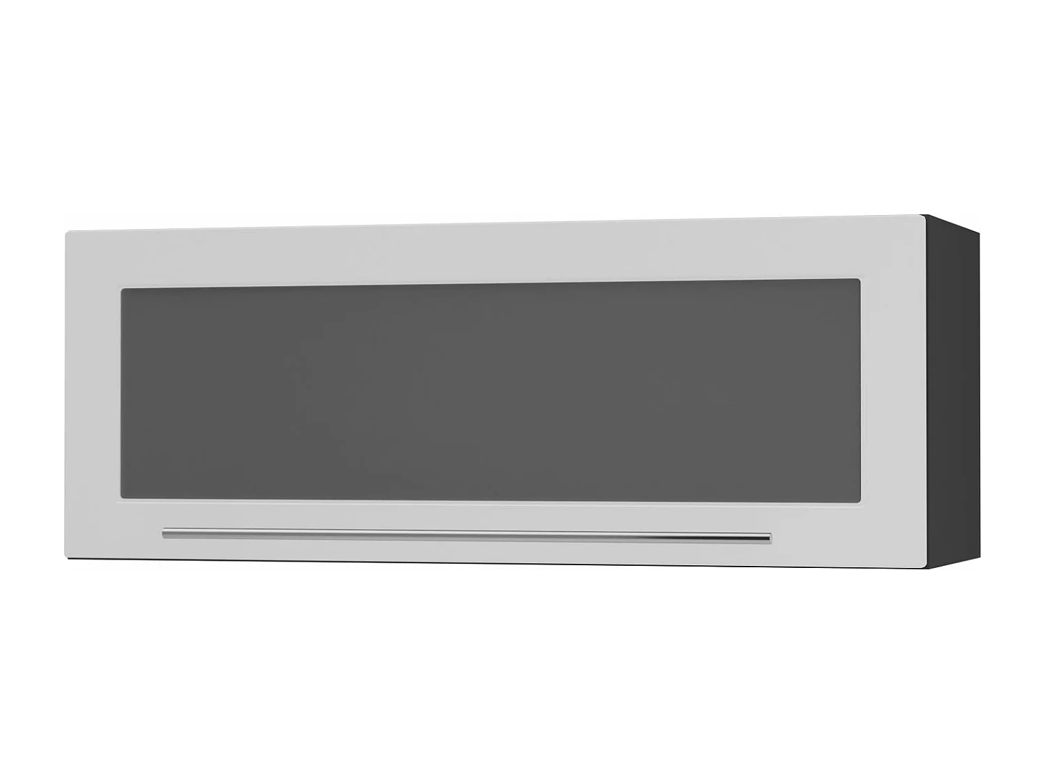 KÜCHENHÄNGESCHRANK Kvantum W4BS/90-AV Weiß Matt / Schwarz Matt 90 / 32,5 / 36cm