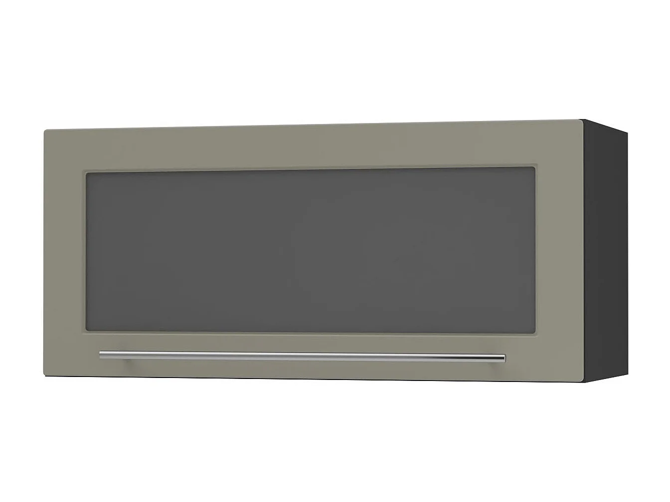 KLAPPHÄNGESCHRANK Kvantum W4BS/80 Beige Matt / Schwarz Matt 80 / 32,5 / 36cm