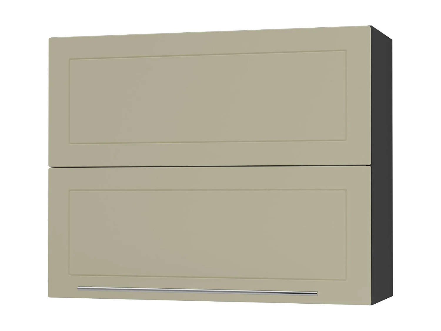 KÜCHENHÄNGESCHRANK Kvantum W8B/90 Vanille Matt / Schwarz Matt 90 / 32,5 / 72cm