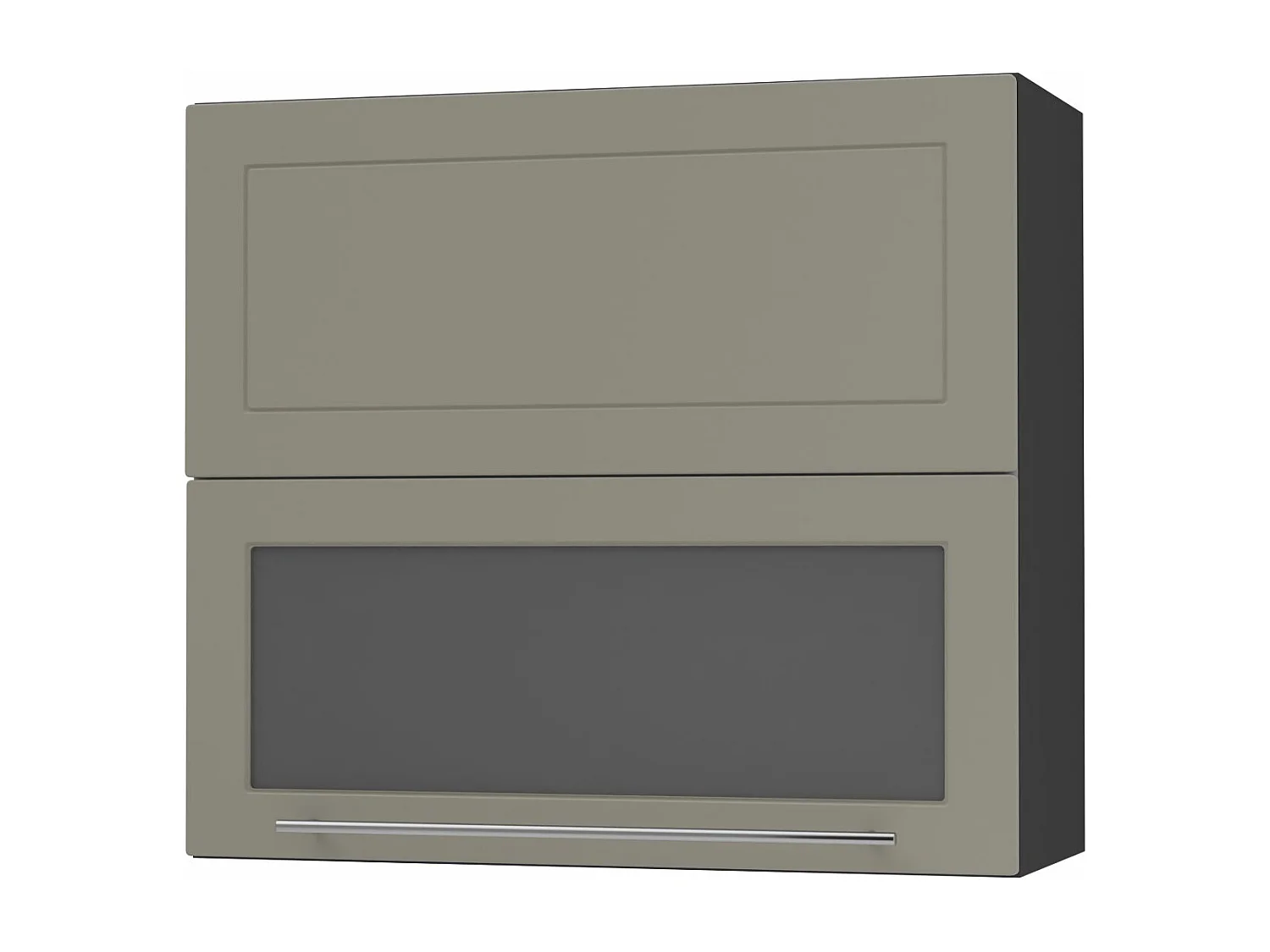 KÜCHENHÄNGESCHRANK Kvantum W8BS/80 Beige Matt / Schwarz Matt 80 / 32,5 / 72cm