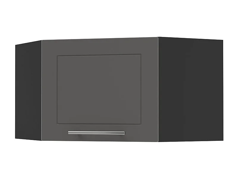 ECKHÄNGESCHRANK Kvantum W10/60/36 Graphit Matt / Schwarz Matt 60 / 60 / 36cm