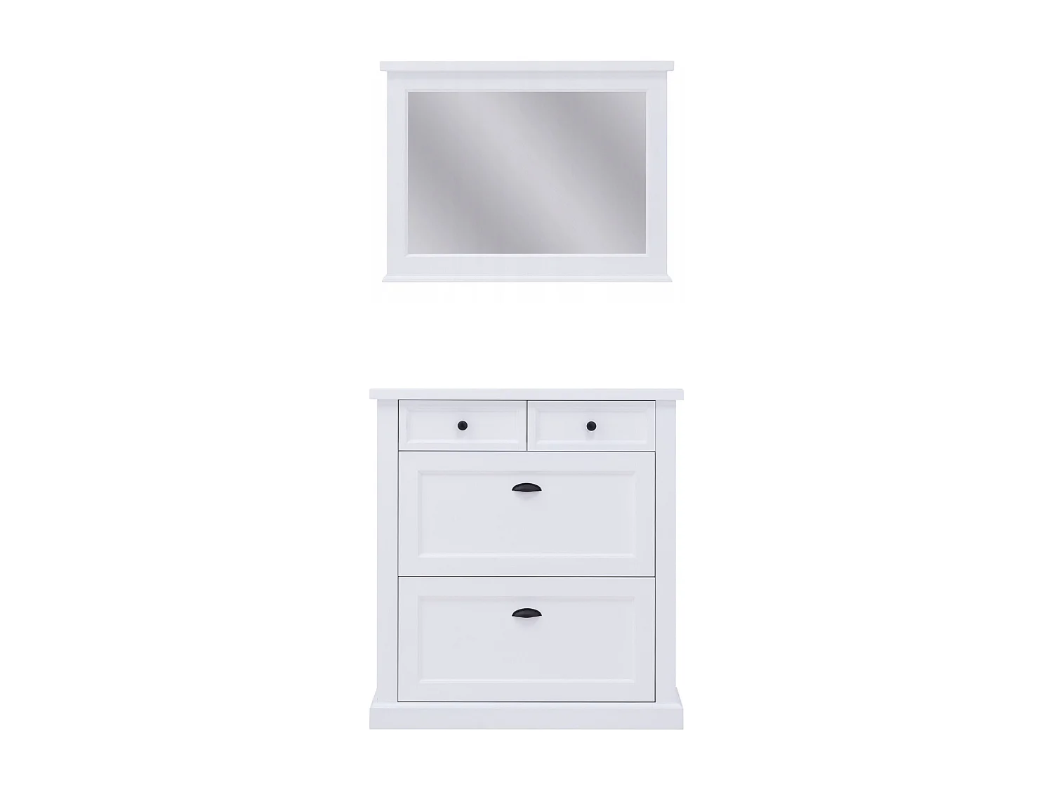 GARDEROBENSCHRANK Galineo weiß 2-teilig