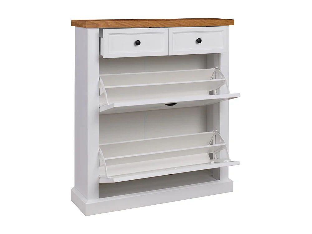 GARDEROBEN-SET Galineo weiß / Eiche Natur 2-teilig