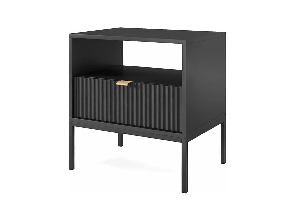 NACHTKONSOLE Nova Schwarz / Schwarz 54 / 39 / 56cm