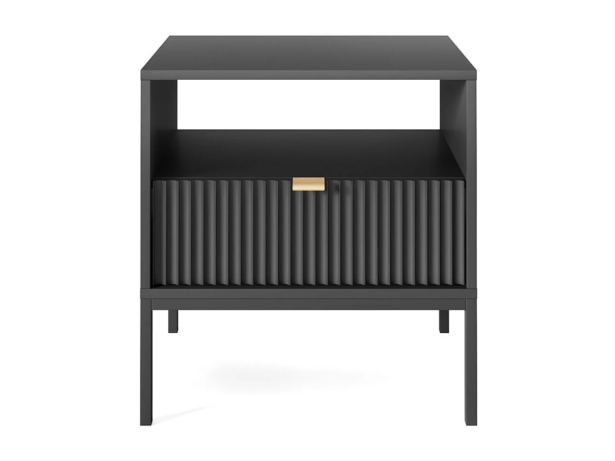 NACHTKONSOLE Nova Schwarz / Schwarz 54 / 39 / 56cm