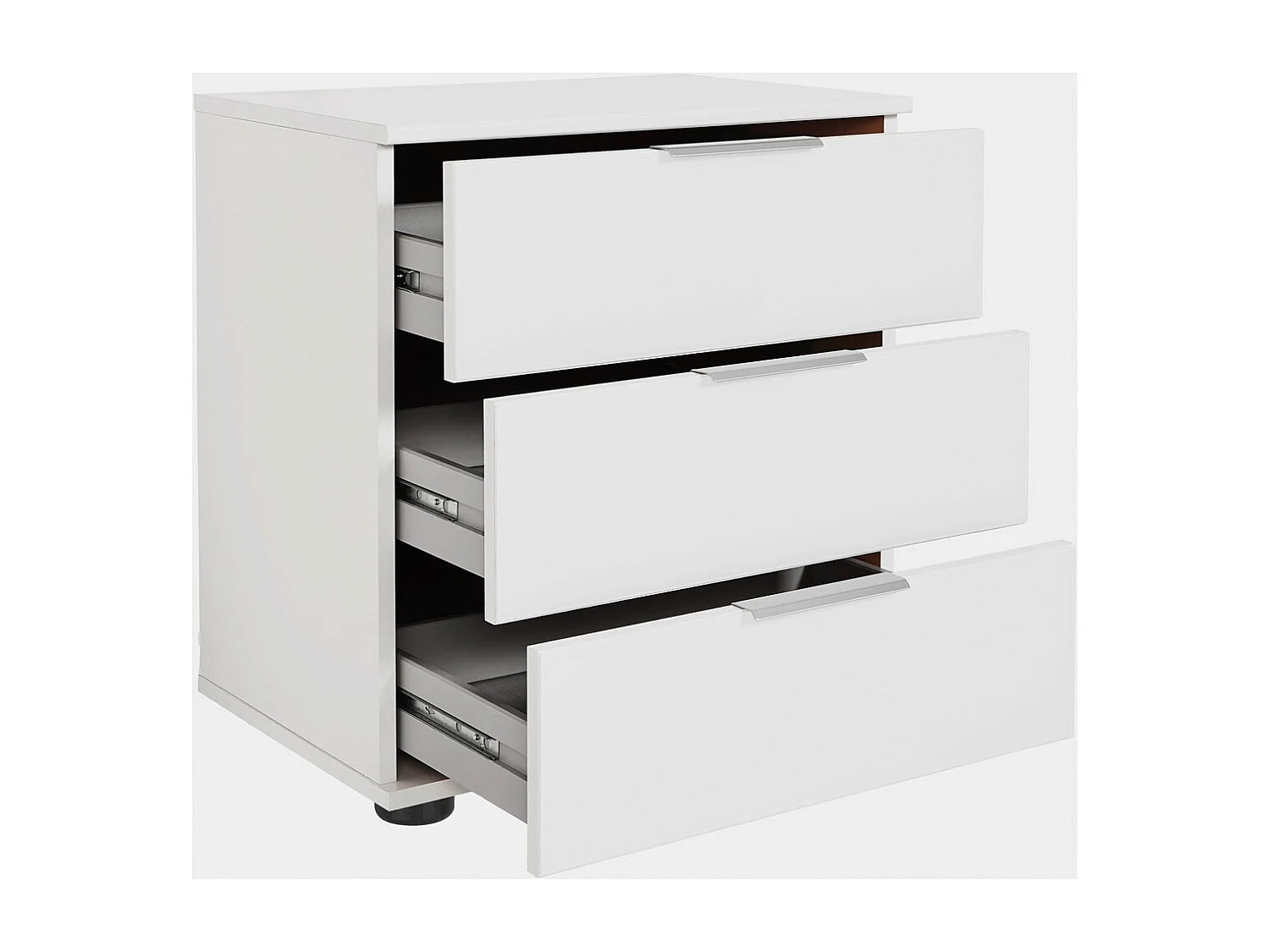 NACHTKONSOLE Easy Plus weiß / Glasweiß 52 / 38 / 56cm