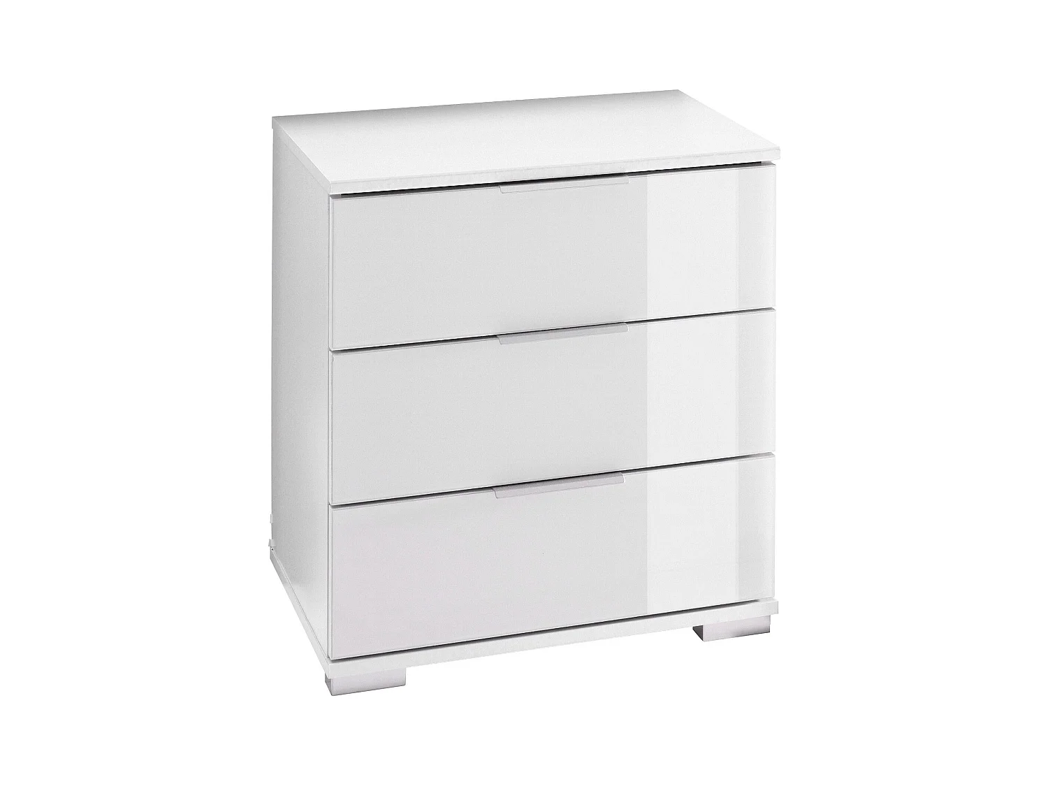 NACHTKONSOLE Easy Plus weiß / Glasweiß 52 / 38 / 56cm