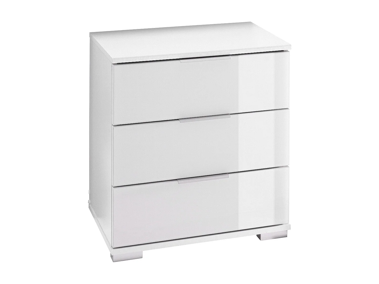 NACHTKONSOLE Easy Plus weiß / Glasweiß 52 / 38 / 56cm