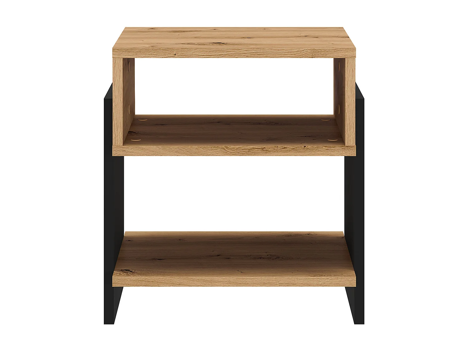NACHTKONSOLE Tris Eiche Artisan / schwarz 42 / 35 / 46cm