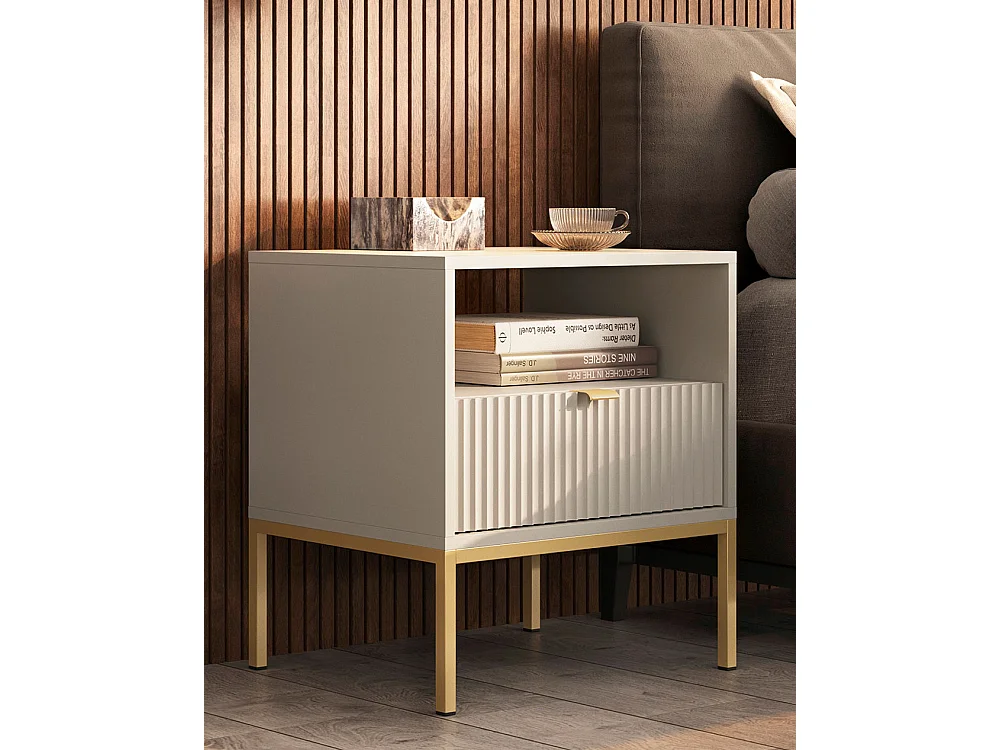 NACHTKONSOLE Nova Kaschmir / Gold 54 / 39 / 56cm