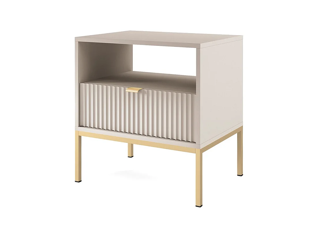 NACHTKONSOLE Nova Kaschmir / Gold 54 / 39 / 56cm