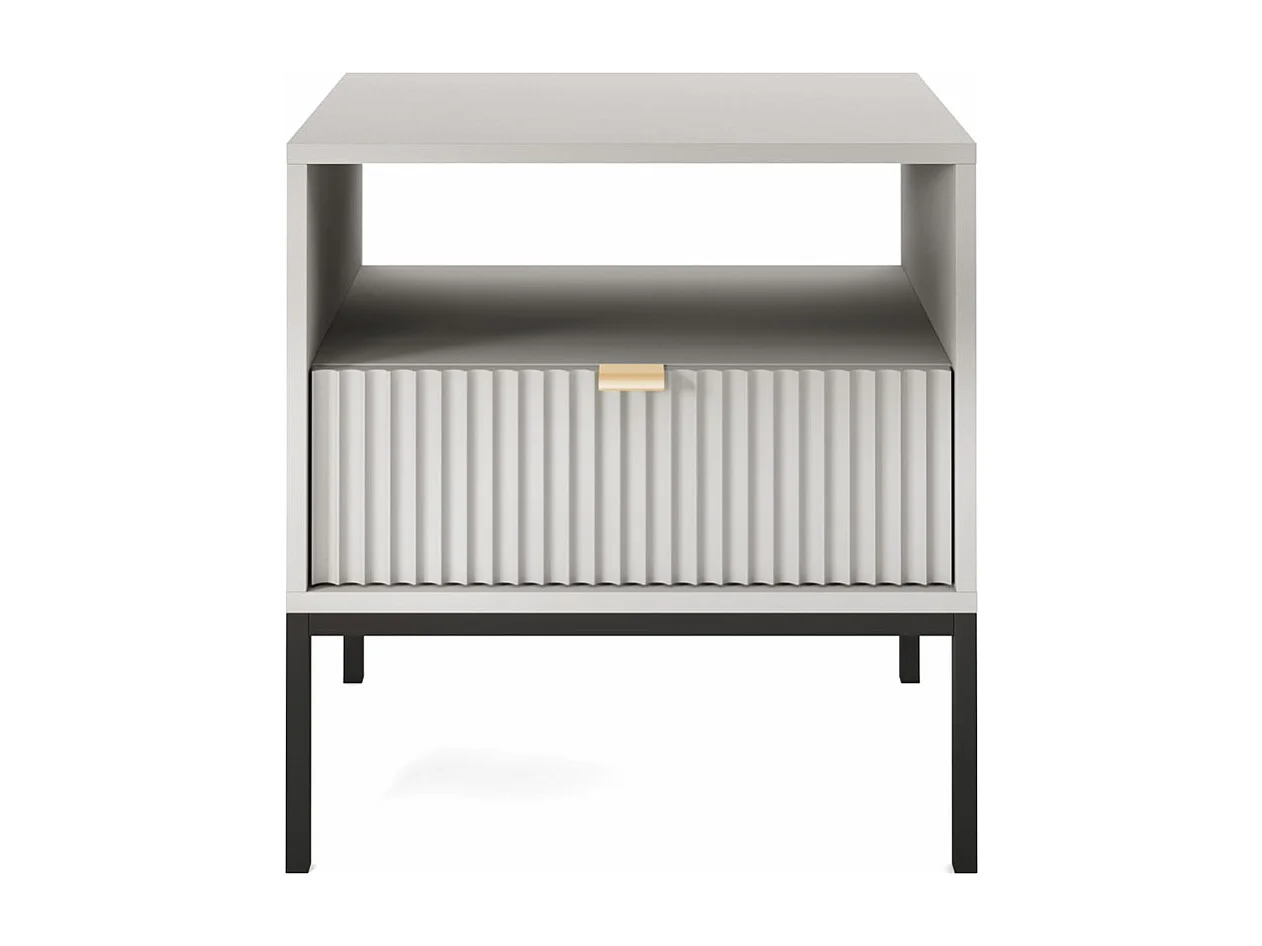 NACHTKONSOLE Nova Grau / Schwarz 54 / 39 / 56cm