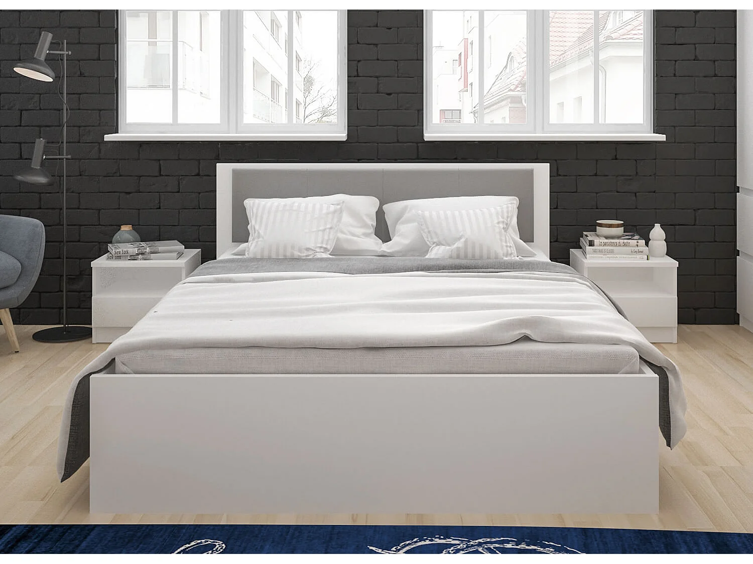 BETT Boston weiß 166 / 205,5 / 88,5cm