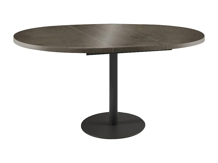 ESSTISCH Borte Chicago Concrete Dunkelgrau / Schwarz 100/138 / 100 / 76cm