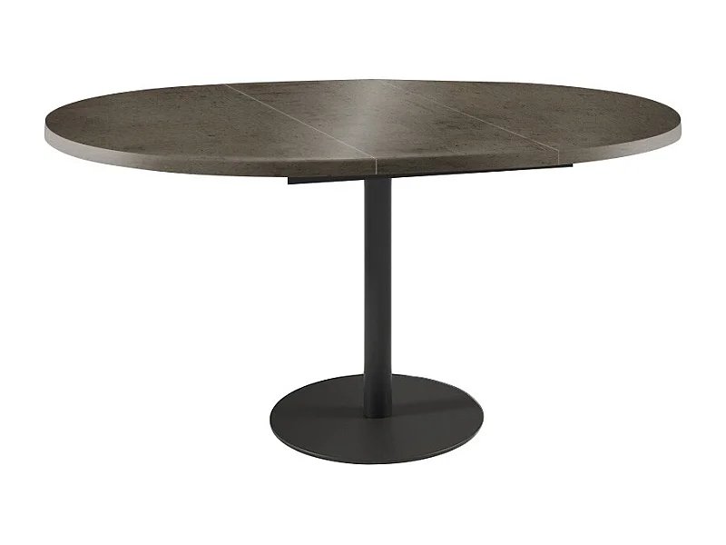 ESSTISCH Borte Chicago Concrete Dunkelgrau / Schwarz 100/138 / 100 / 76cm