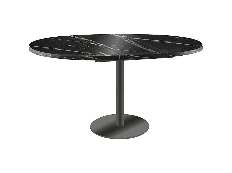 ESSTISCH Borte Pietra Grigia Schwarz / Graphit 100/138 / 100 / 76cm