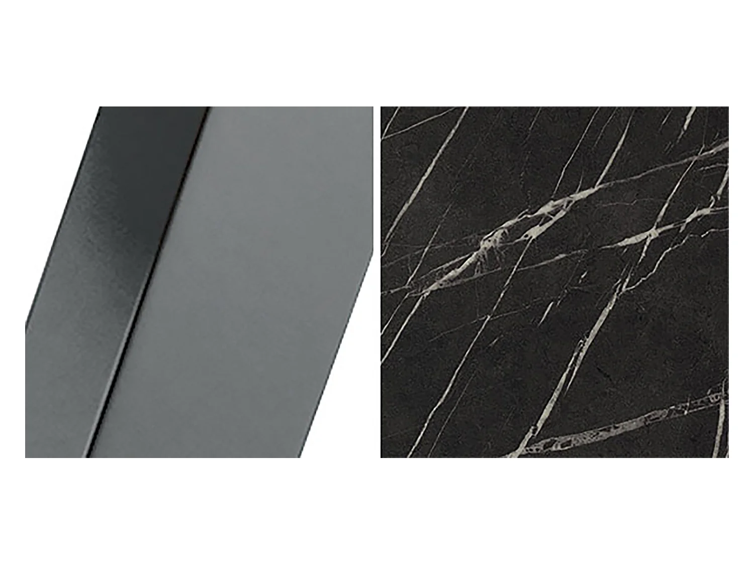 ESSTISCH Borte Pietra Grigia Schwarz / Graphit 100/138 / 100 / 76cm