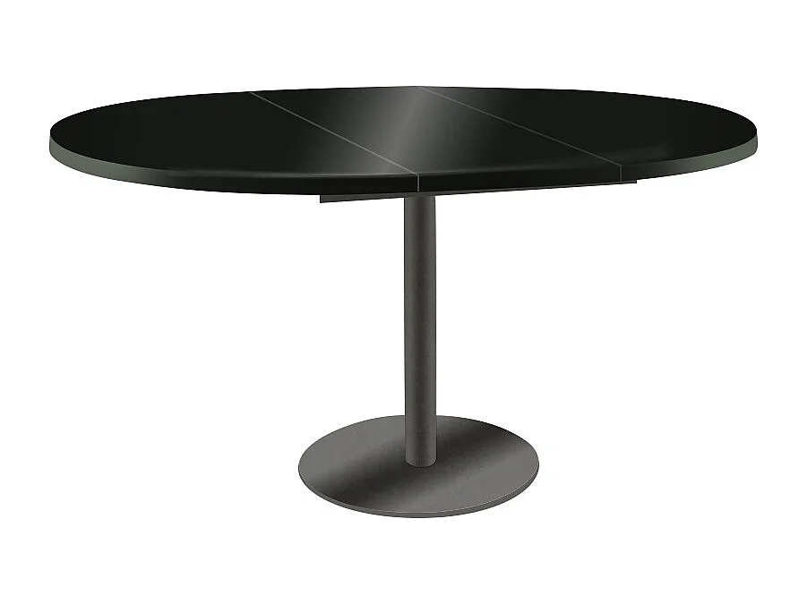 ESSTISCH Borte Schwarz Molet / Graphit 100/138 / 100 / 76cm