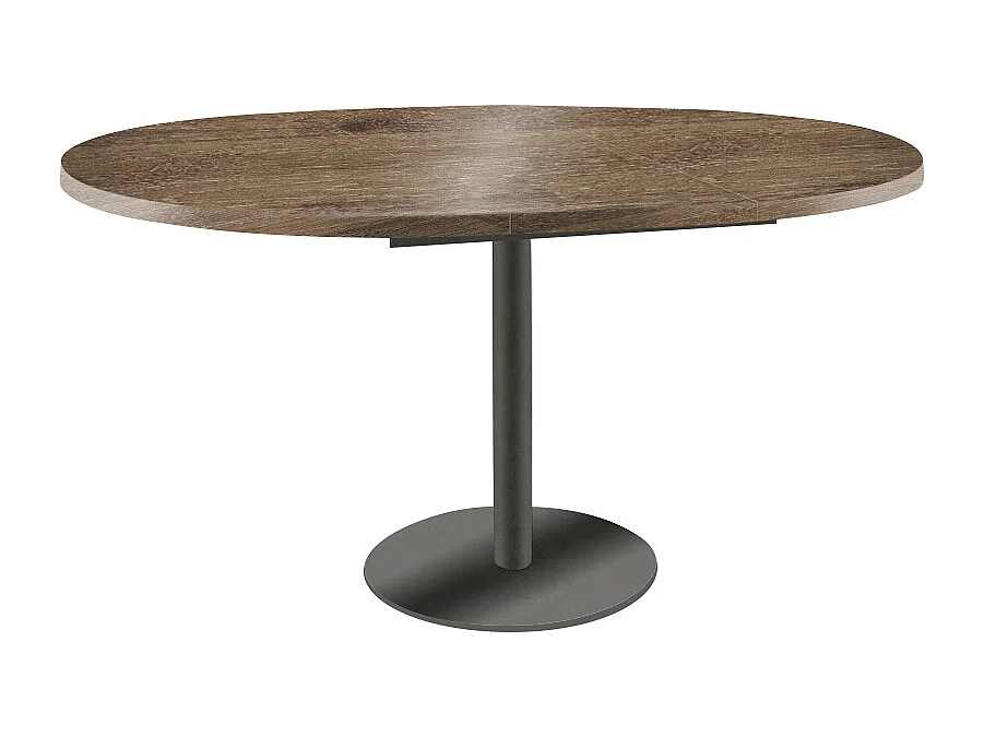 ESSTISCH Borte Davos Eiche Trüffelbraun / Graphit 100/138 / 100 / 76cm