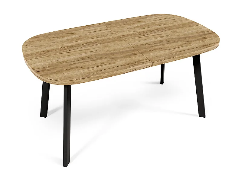 ESSTISCH Solo 140 Gold Craft Eiche / Schwarz 140/240 / 80 / 76cm