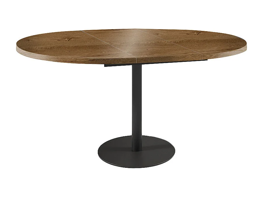 ESSTISCH Borte Eiche Lefkas Dunkel / Schwarz 100/138 / 100 / 76cm