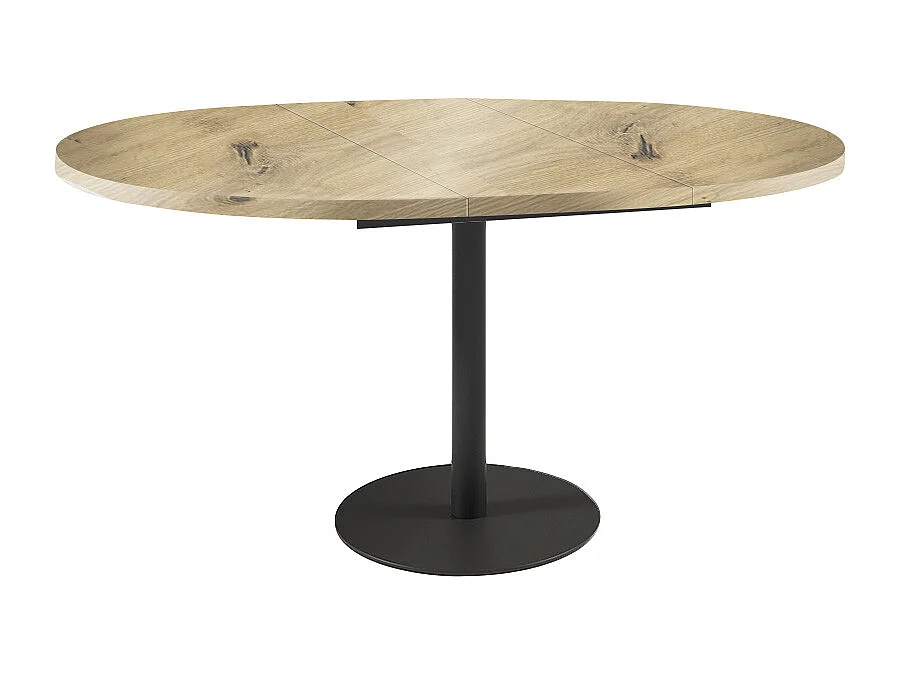 ESSTISCH Borte Eiche Artisan / Schwarz 100/138 / 100 / 76cm