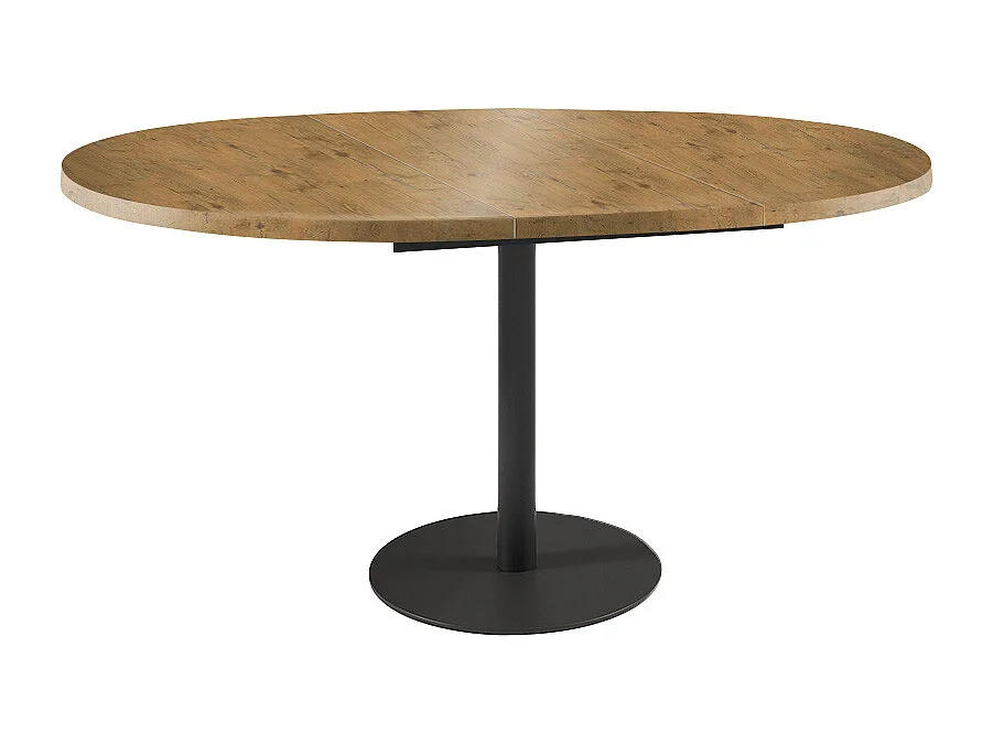 ESSTISCH Borte Eiche Lancelot / Schwarz 100/138 / 100 / 76cm