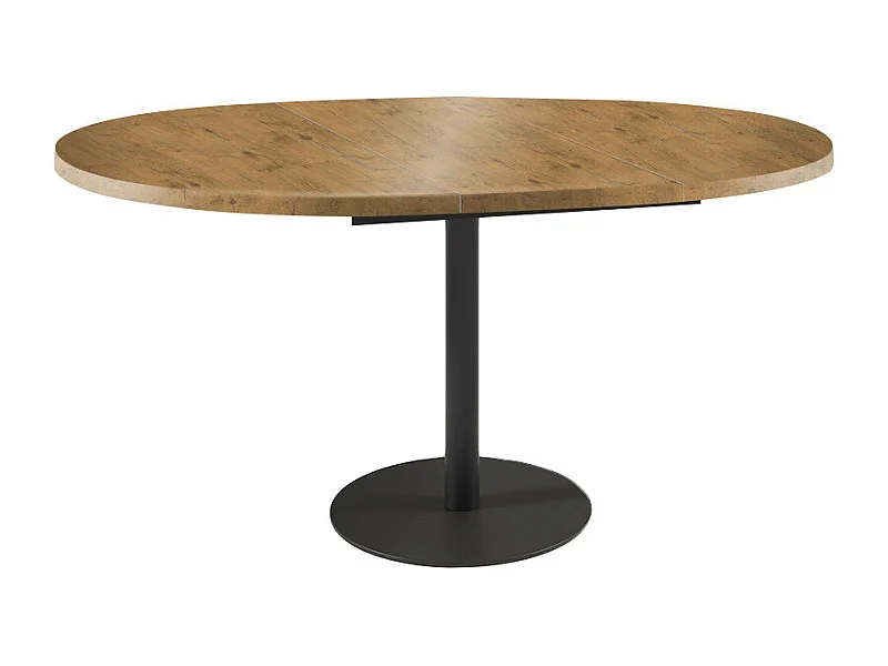 ESSTISCH Borte Eiche Lancelot / Schwarz 100/138 / 100 / 76cm