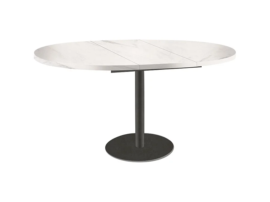 ESSTISCH Borte Bianco Marmor / Graphit 100/138 / 100 / 76cm