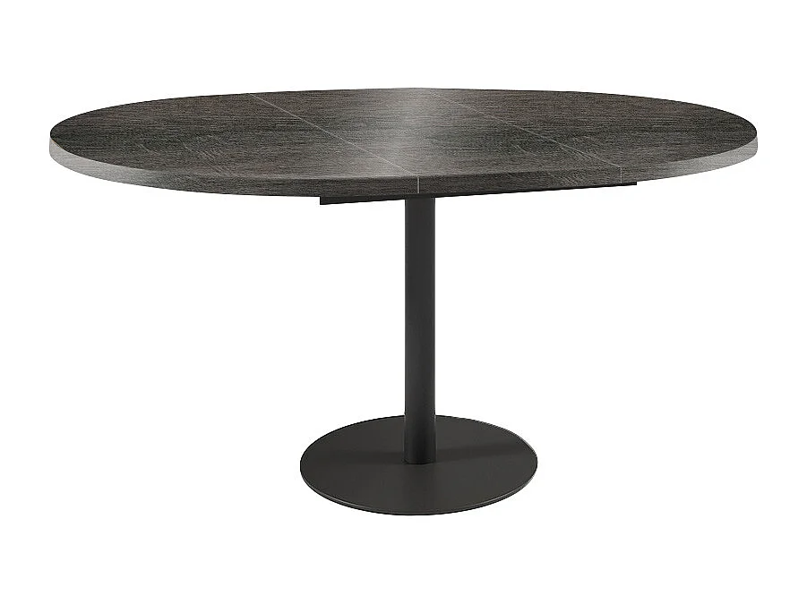 ESSTISCH Borte Sherman Eiche Anthrazit / Schwarz 100/138 / 100 / 76cm