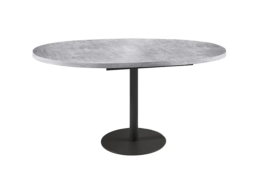 ESSTISCH Borte Bellato Grau / Schwarz 100/138 / 100 / 76cm
