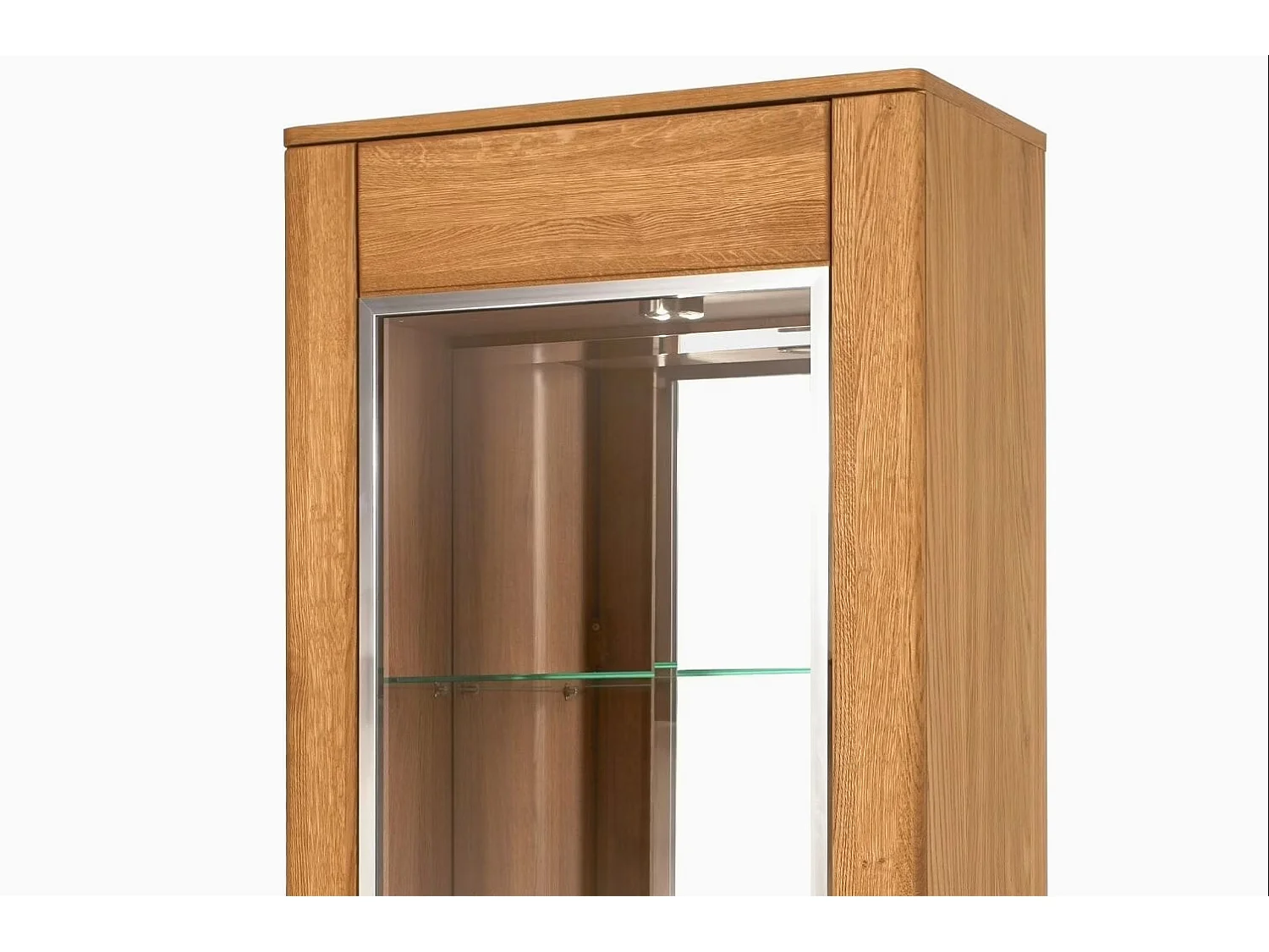 STANDVITRINE Latina Honig Eiche 70 / 42 / 200cm