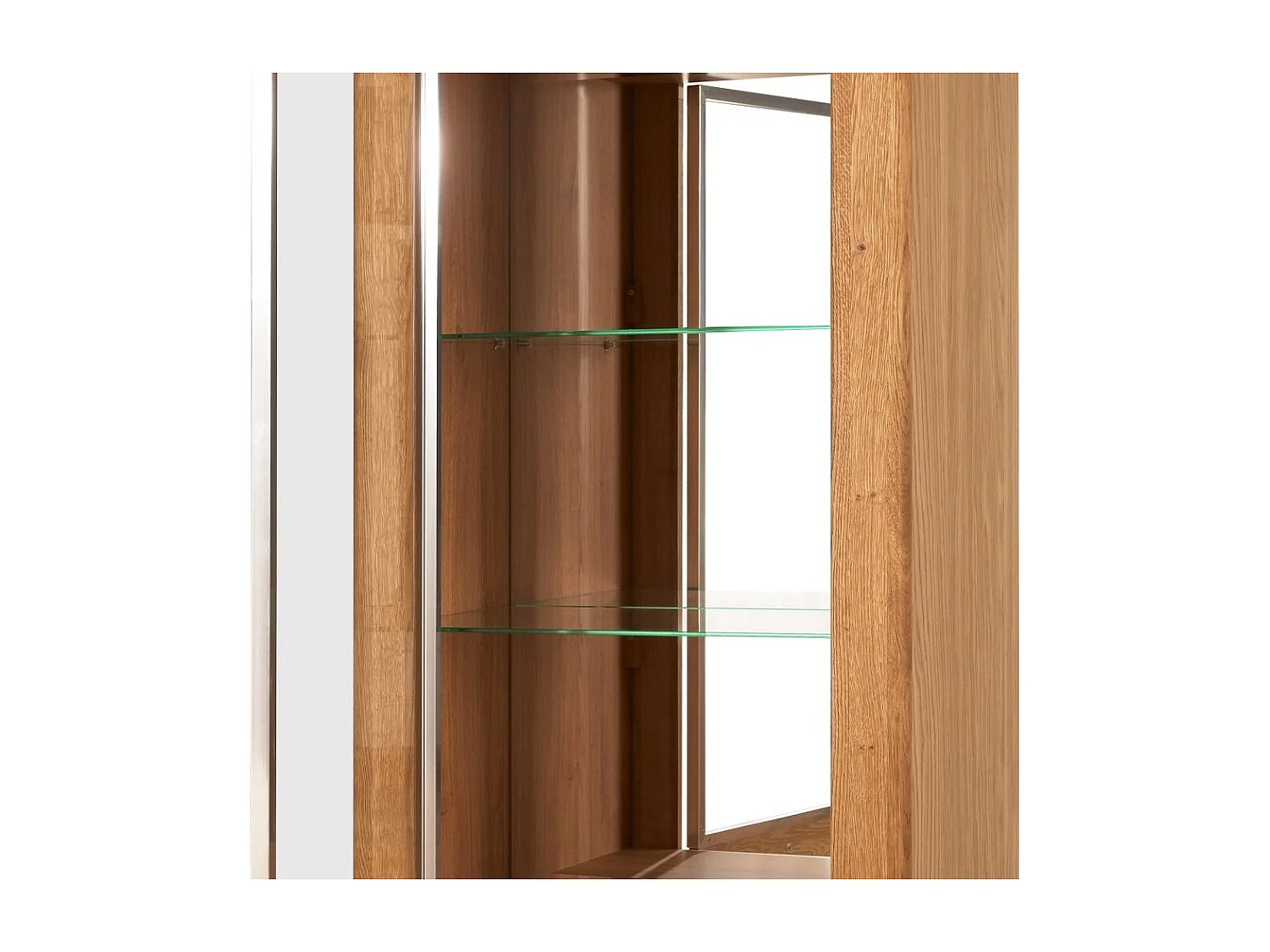 STANDVITRINE Latina Honig Eiche 70 / 42 / 200cm