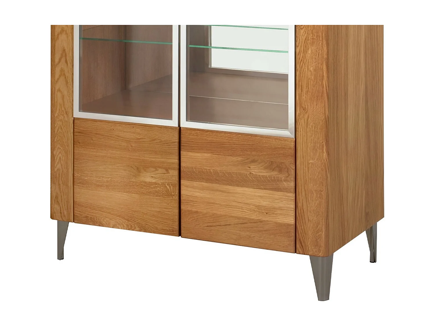 STANDVITRINE Latina Honig Eiche 96 / 42 / 134cm