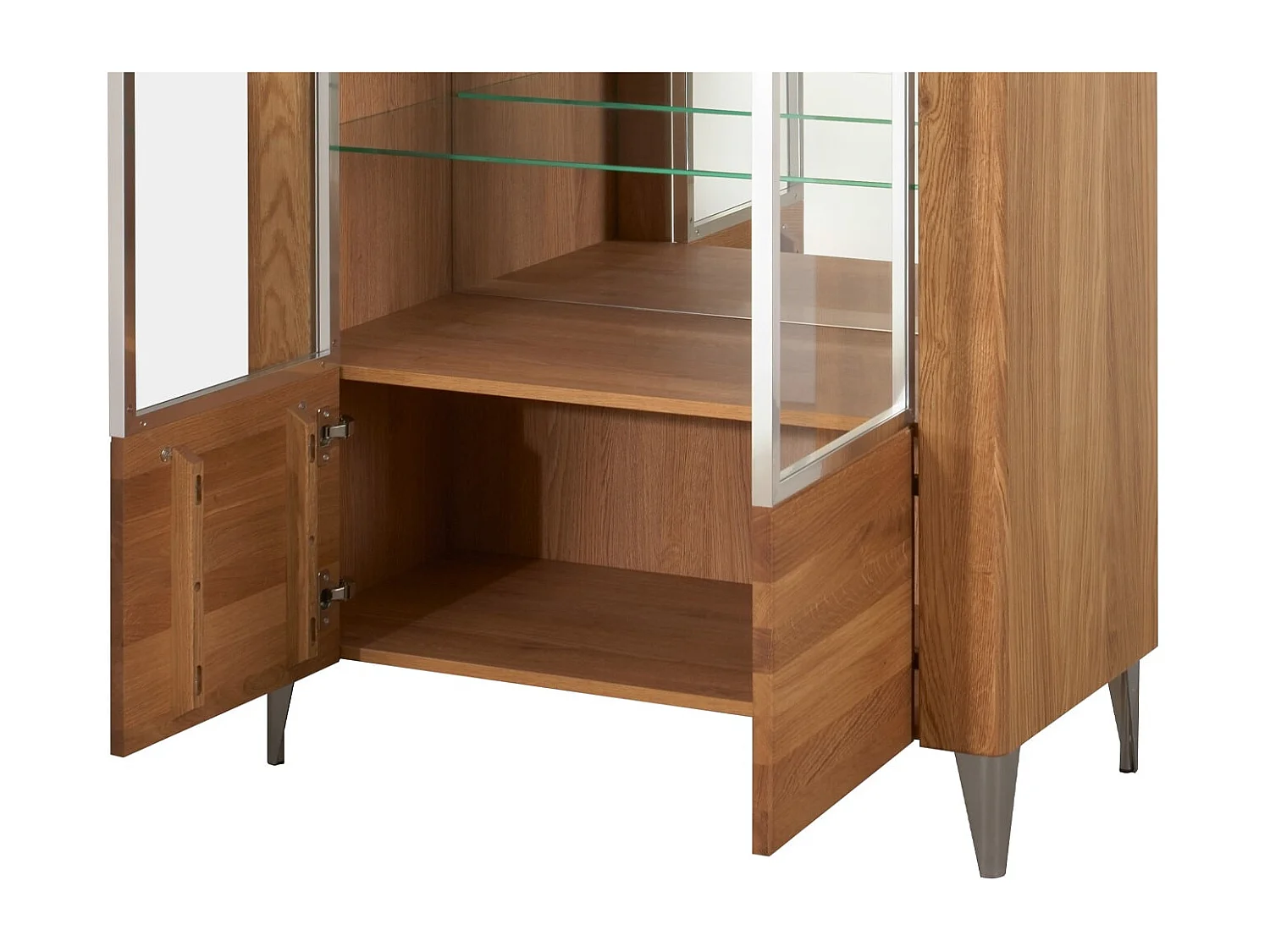 STANDVITRINE Latina Honig Eiche 96 / 42 / 134cm