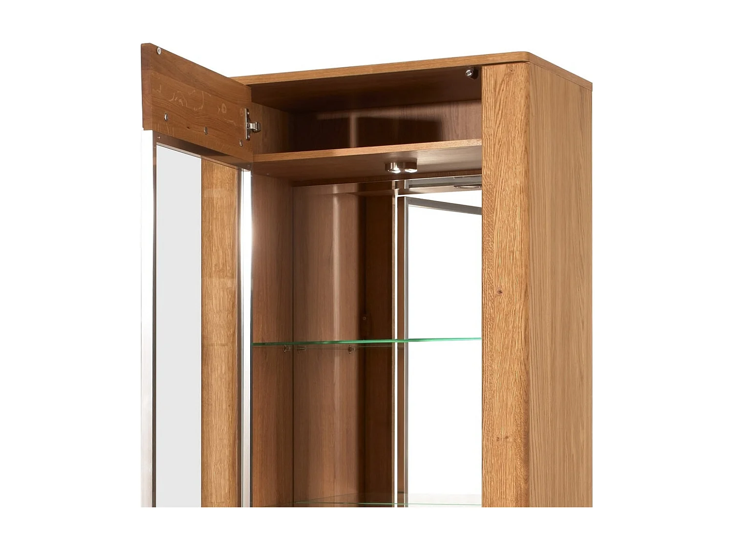 STANDVITRINE Latina Honig Eiche 70 / 42 / 200cm