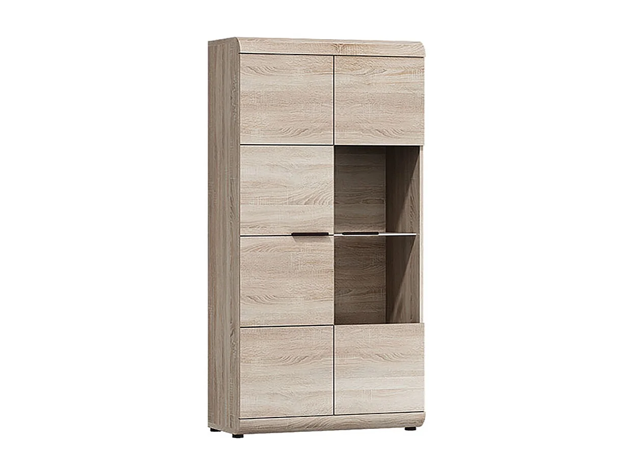 VITRINENSCHRANK Link C eiche sonoma 80 / 37 / 158 cm