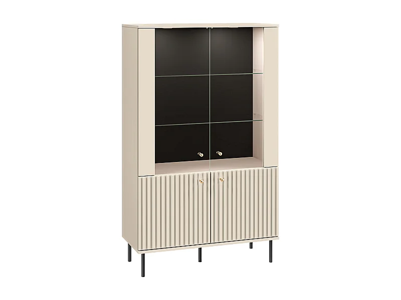 STAURAUMVITRINE Sophie kaschmir matt 92 / 40 / 151cm