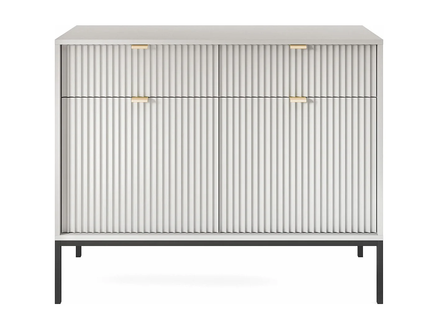 KOMMODE Nova Grau / Schwarz 104 / 39 / 83cm