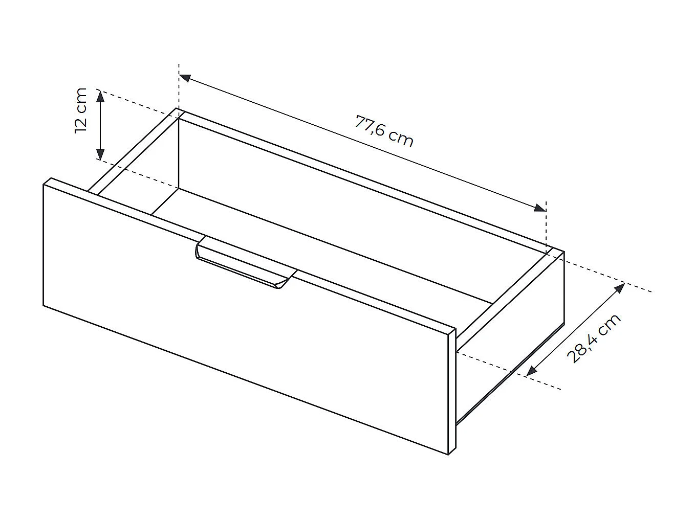 KOMMODE Tally Artisan Eiche / anthrazit 137 / 39,5 / 81cm