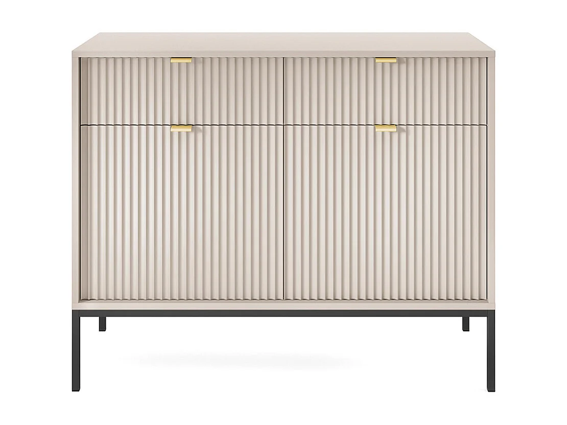 KOMMODE Nova Kaschmir / Schwarz 104 / 39 / 83cm