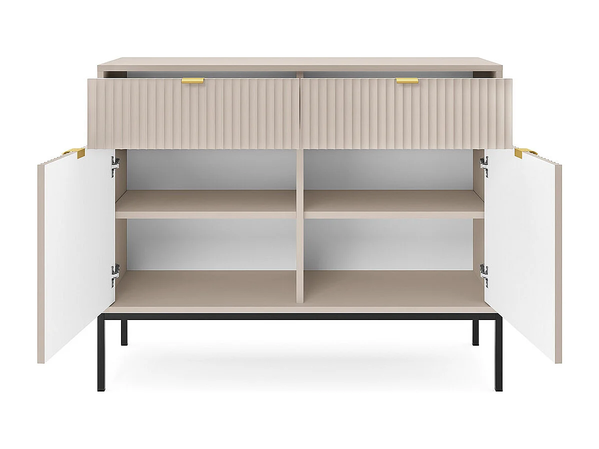 KOMMODE Nova Kaschmir / Schwarz 104 / 39 / 83cm