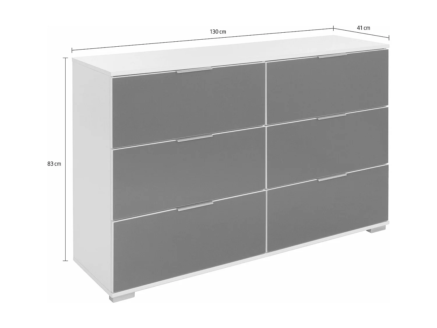 KOMMODE Easy Plus Plankeneiche 130 / 41 / 83cm